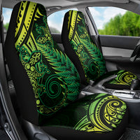 New Zealand Lizard Car Seat Cover Silver Fern Aotearoa Maori Green Version LT14 - Polynesian Pride