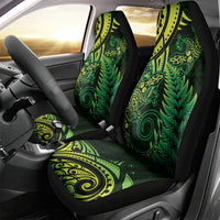 New Zealand Lizard Car Seat Cover Silver Fern Aotearoa Maori Green Version LT14 - Polynesian Pride