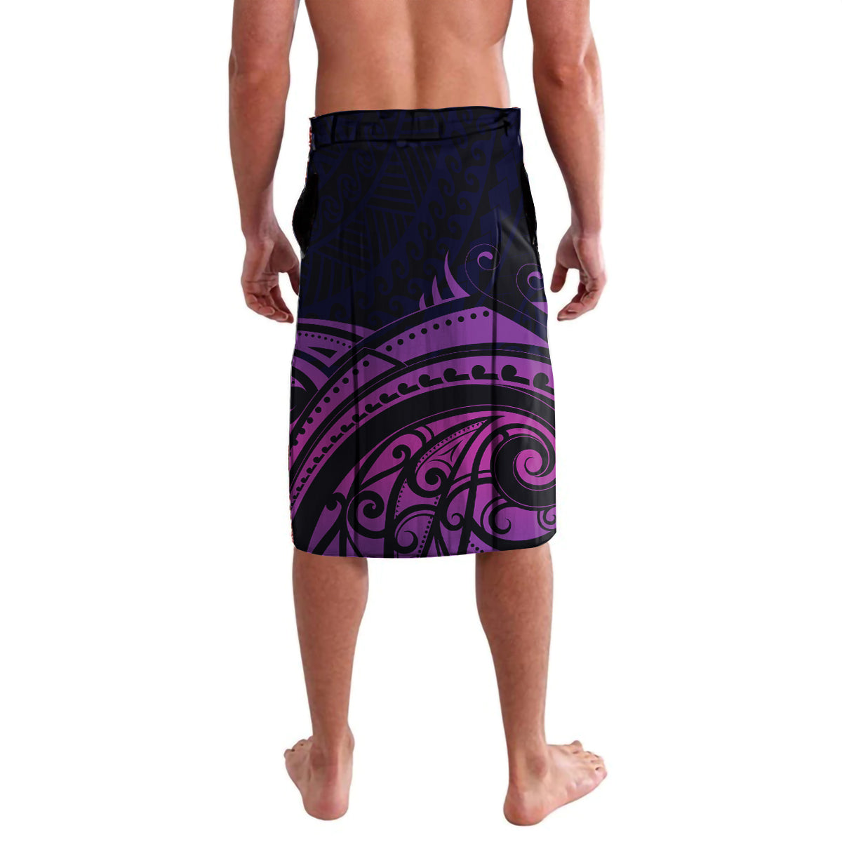 New Zealand Lizard Lavalava Silver Fern Aotearoa Maori Purple Version LT14 - Polynesian Pride