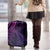 New Zealand Lizard Luggage Cover Silver Fern Aotearoa Maori Purple Version