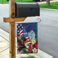 Personalised United States And Guam Garden Flag USA Eagle With Guahan Seal Tropical Vibes