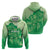 Aloha Hawaii Molokai Island Hoodie Hibiscus Tribal Honu Hawaiian Tattoo Green