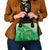 Aloha Hawaii Molokai Island Shoulder Handbag Hibiscus Tribal Honu Hawaiian Tattoo Green