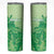 Aloha Hawaii Molokai Island Skinny Tumbler Hibiscus Tribal Honu Hawaiian Tattoo Green