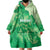 Aloha Hawaii Molokai Island Wearable Blanket Hoodie Hibiscus Tribal Honu Hawaiian Tattoo Green