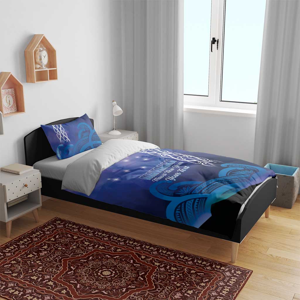 Personalised Matariki New Zealand Bedding Set Maori New Year Galaxy Koru Pattern