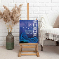 Personalised Matariki New Zealand Canvas Wall Art Maori New Year Galaxy Koru Pattern