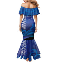 Personalised Matariki New Zealand Family Matching Mermaid Dress and Hawaiian Shirt Maori New Year Galaxy Koru Pattern LT14 - Polynesian Pride