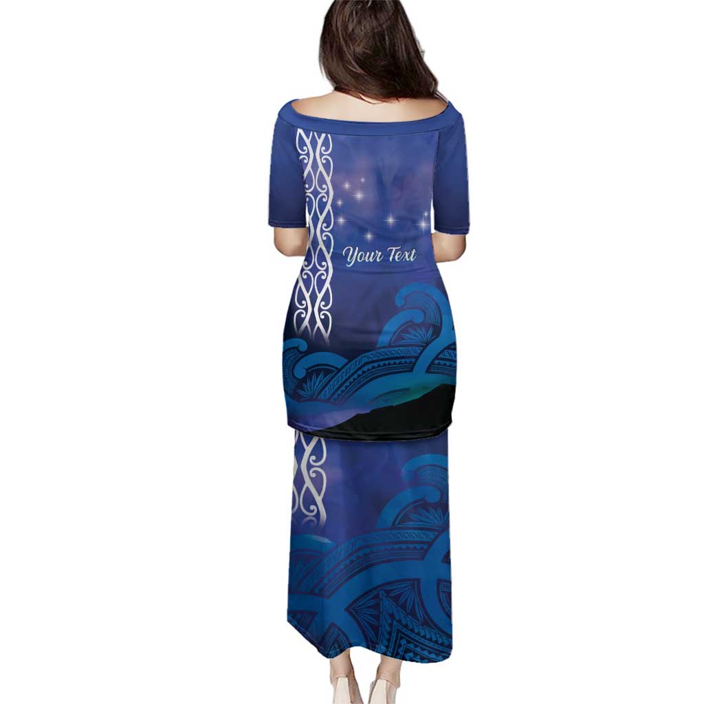 Personalised Matariki New Zealand Family Matching Puletasi and Hawaiian Shirt Maori New Year Galaxy Koru Pattern LT14 - Polynesian Pride