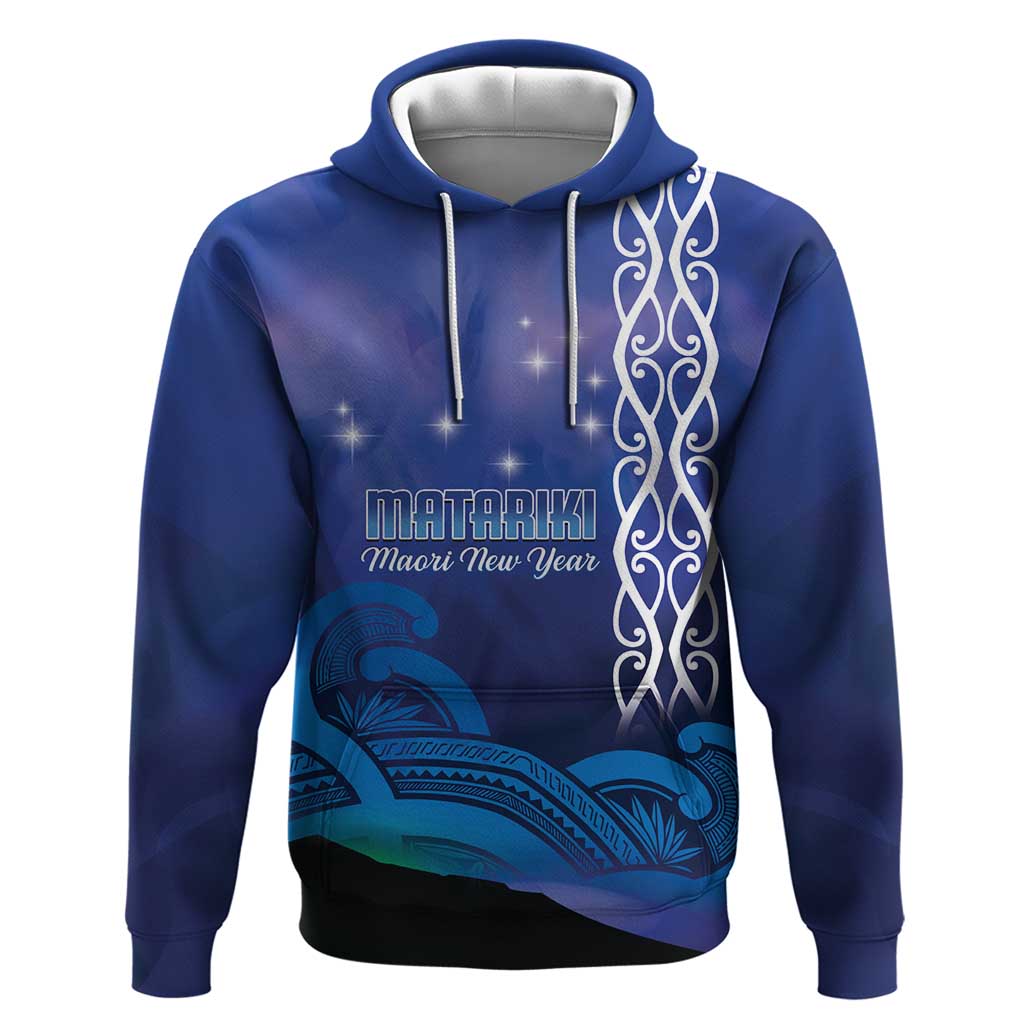 Personalised Matariki New Zealand Hoodie Maori New Year Galaxy Koru Pattern