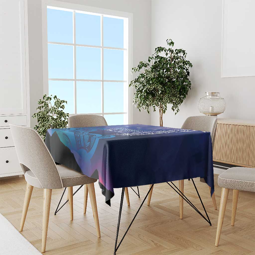Personalised Matariki New Zealand Tablecloth Maori New Year Galaxy Koru Pattern