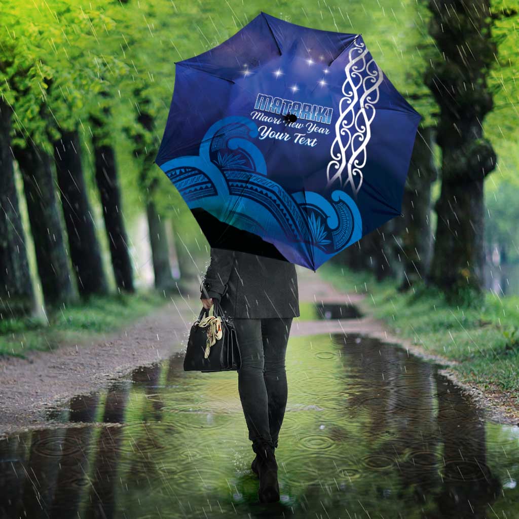 Personalised Matariki New Zealand Umbrella Maori New Year Galaxy Koru Pattern - Polynesian Pride
