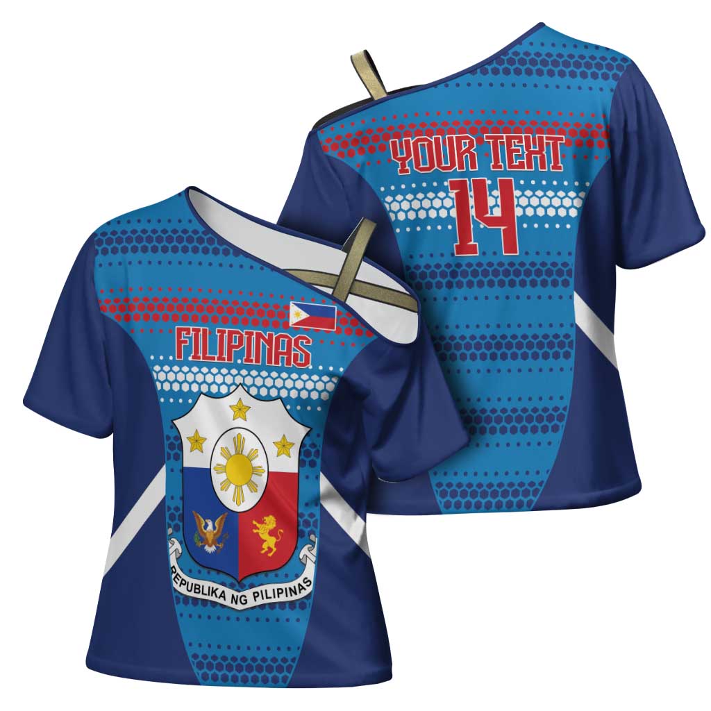 Philippines Football 2026 Cross Shoulder Shirt Come On Filipinas