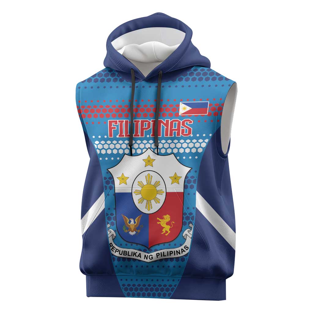 Philippines Football 2026 Sleeveless Hoodie Come On Filipinas