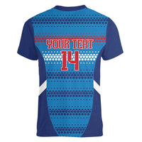 Philippines Football 2026 Women V-Neck T-Shirt Come On Filipinas