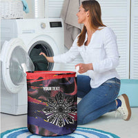 Philippines Sun Tattoo Laundry Basket Feathers Filipinas Grunge Style Black
