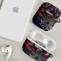 Philippines Sun Tattoo AirPods Case Feathers Filipinas Grunge Style Black