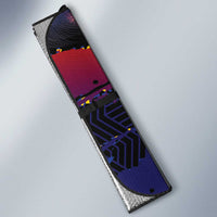 Philippines Sun Tattoo Auto Sun Shade Feathers Filipinas Grunge Style Black