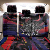 Philippines Sun Tattoo Back Car Seat Cover Feathers Filipinas Grunge Style Black