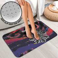Philippines Sun Tattoo Bathroom Set Feathers Filipinas Grunge Style Black