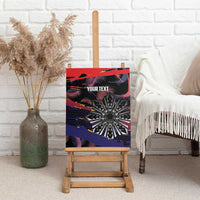 Philippines Sun Tattoo Canvas Wall Art Feathers Filipinas Grunge Style Black