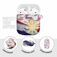 Philippines Sun Tattoo AirPods Case Feathers Filipinas Grunge Style White