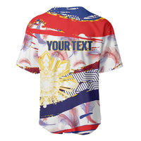Philippines Sun Tattoo Baseball Jersey Feathers Filipinas Grunge Style White
