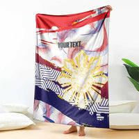 Philippines Sun Tattoo Blanket Feathers Filipinas Grunge Style White
