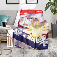 Philippines Sun Tattoo Blanket Feathers Filipinas Grunge Style White