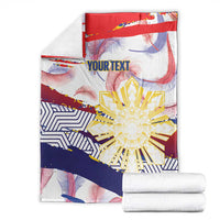 Philippines Sun Tattoo Blanket Feathers Filipinas Grunge Style White