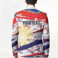 Philippines Sun Tattoo Blazer Feathers Filipinas Grunge Style White