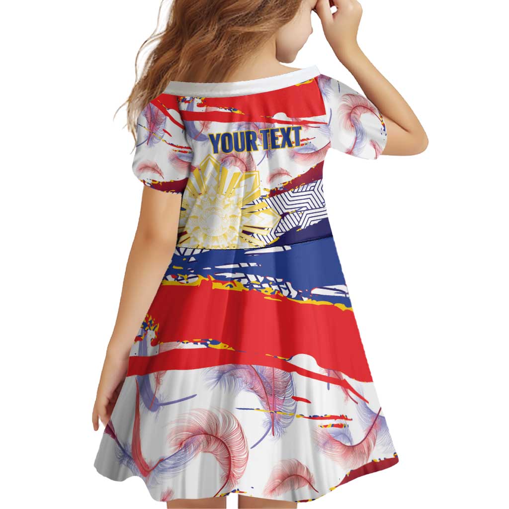 Philippines Sun Tattoo Family Matching Summer Maxi Dress and Hawaiian Shirt Feathers Filipinas Grunge Style White LT14 - Polynesian Pride