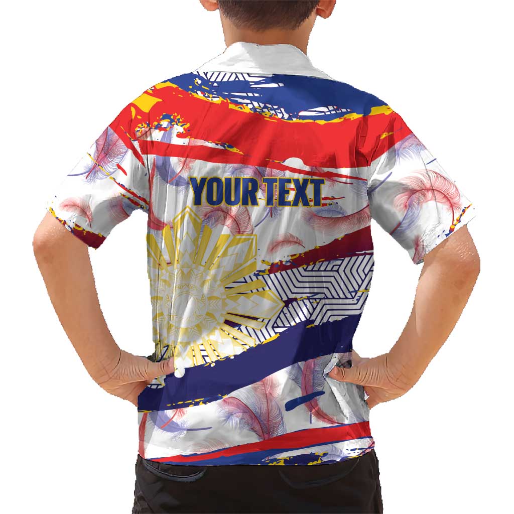 Philippines Sun Tattoo Hawaiian Shirt Feathers Filipinas Grunge Style White