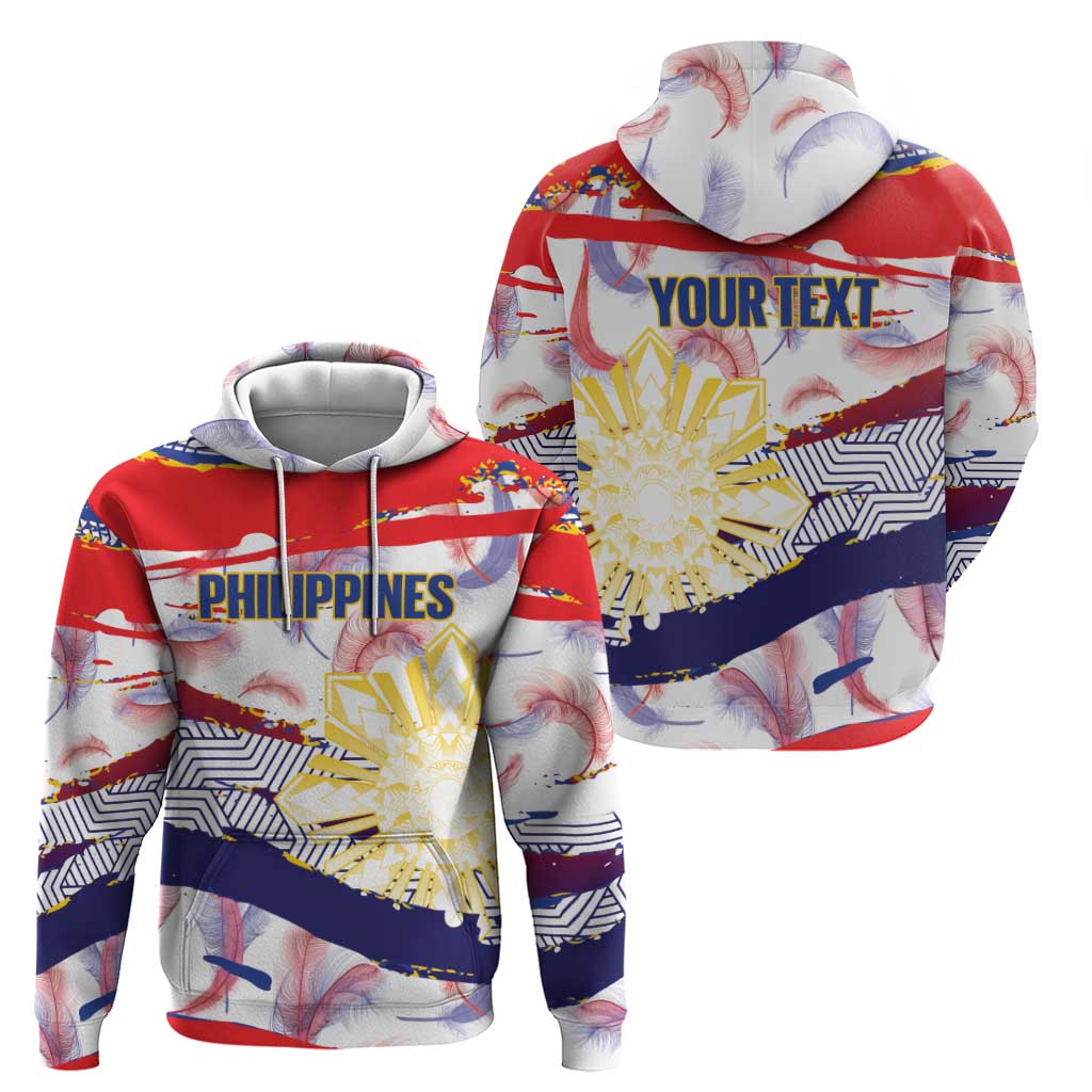 Philippines Sun Tattoo Hoodie Feathers Filipinas Grunge Style White