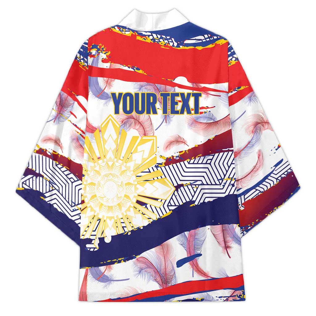 Philippines Sun Tattoo Kimono Feathers Filipinas Grunge Style White