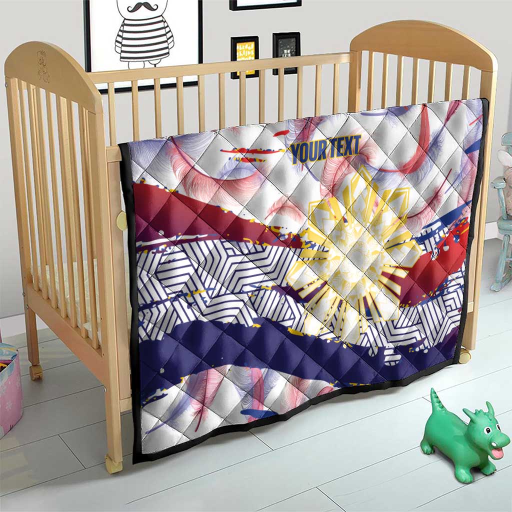 Philippines Sun Tattoo Quilt Feathers Filipinas Grunge Style White