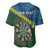 Personalised Solomon Islands Darts Baseball Jersey Tropical Leaves Melanesian Pattern