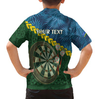 Personalised Solomon Islands Darts Family Matching Long Sleeve Bodycon Dress and Hawaiian Shirt Tropical Leaves Melanesian Pattern LT14 - Polynesian Pride