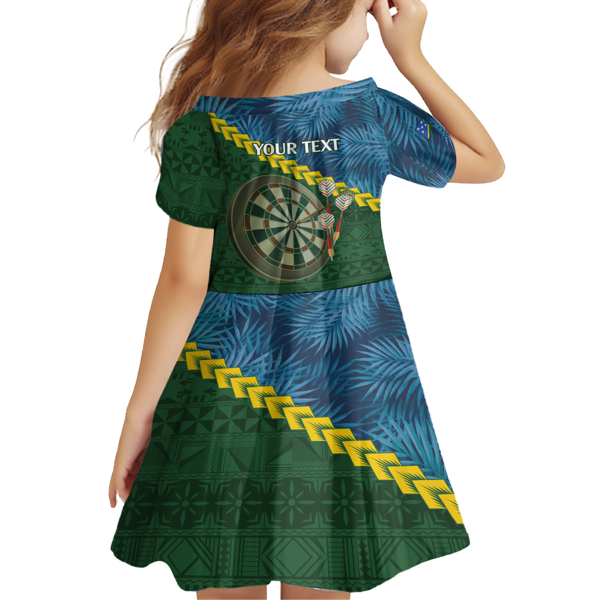 Personalised Solomon Islands Darts Family Matching Long Sleeve Bodycon Dress and Hawaiian Shirt Tropical Leaves Melanesian Pattern LT14 - Polynesian Pride