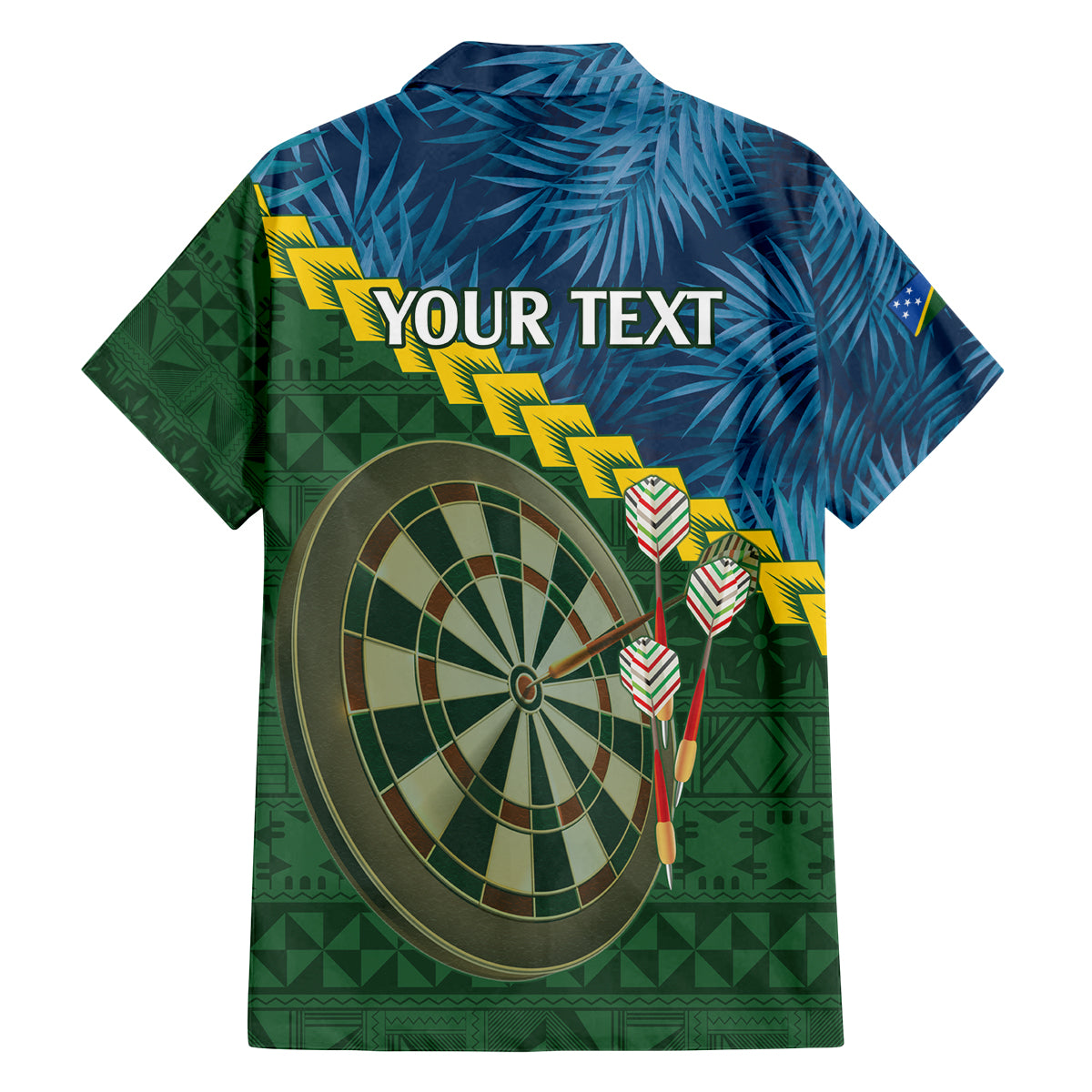 Personalised Solomon Islands Darts Family Matching Long Sleeve Bodycon Dress and Hawaiian Shirt Tropical Leaves Melanesian Pattern LT14 - Polynesian Pride