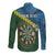 Personalised Solomon Islands Darts Long Sleeve Button Shirt Tropical Leaves Melanesian Pattern