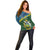 Personalised Solomon Islands Darts Off Shoulder Sweater Tropical Leaves Melanesian Pattern