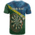 Personalised Solomon Islands Darts T Shirt Tropical Leaves Melanesian Pattern