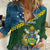Personalised Solomon Islands Darts Women Casual Shirt Tropical Leaves Melanesian Pattern