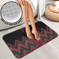 Red Aotearoa Mangopare Kowhaiwhai Niho Taniwha Bathroom Set Maori New Zealand - Polynesian Pride