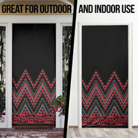 Red Aotearoa Mangopare Kowhaiwhai Niho Taniwha Door Cover Maori New Zealand - Polynesian Pride