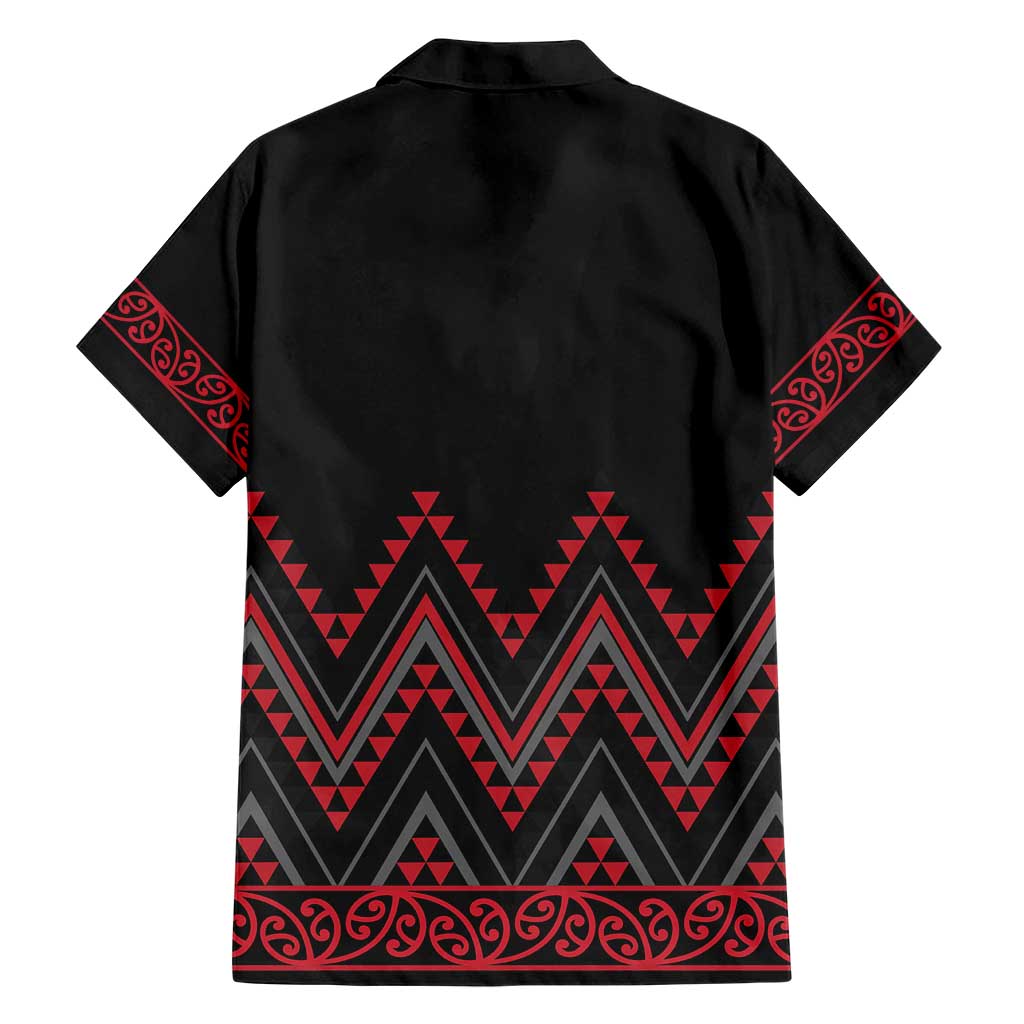Red Aotearoa Mangopare Kowhaiwhai and Niho Taniwha Hawaiian Shirt Maori New Zealand LT14 - Polynesian Pride