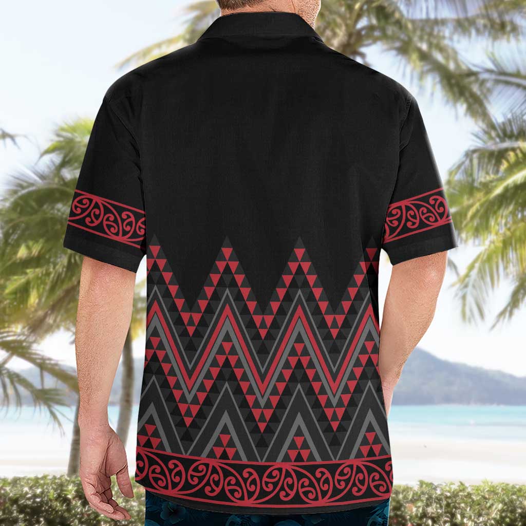 Red Aotearoa Mangopare Kowhaiwhai and Niho Taniwha Hawaiian Shirt Maori New Zealand LT14 - Polynesian Pride