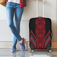 Red Aotearoa Mangopare Kowhaiwhai and Niho Taniwha Luggage Cover Maori New Zealand LT14 - Polynesian Pride