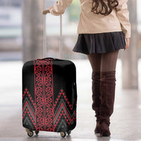 Red Aotearoa Mangopare Kowhaiwhai and Niho Taniwha Luggage Cover Maori New Zealand LT14 - Polynesian Pride